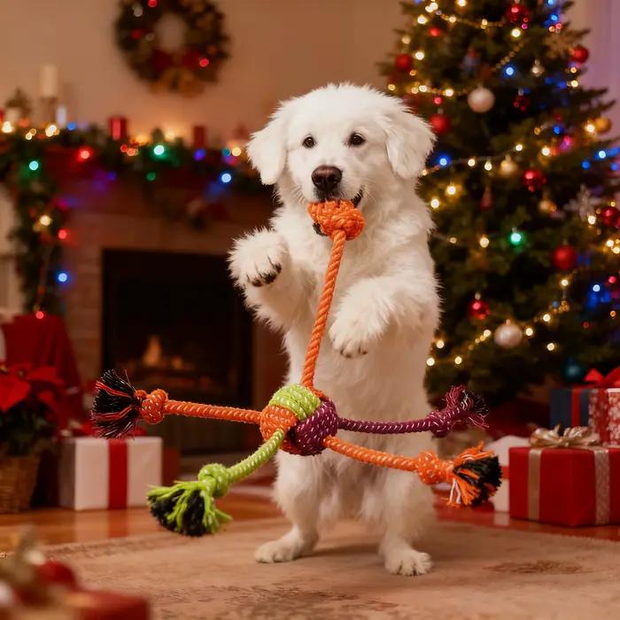 Jouet à nœud interactif Durable et résistant aux morsures pour chiens