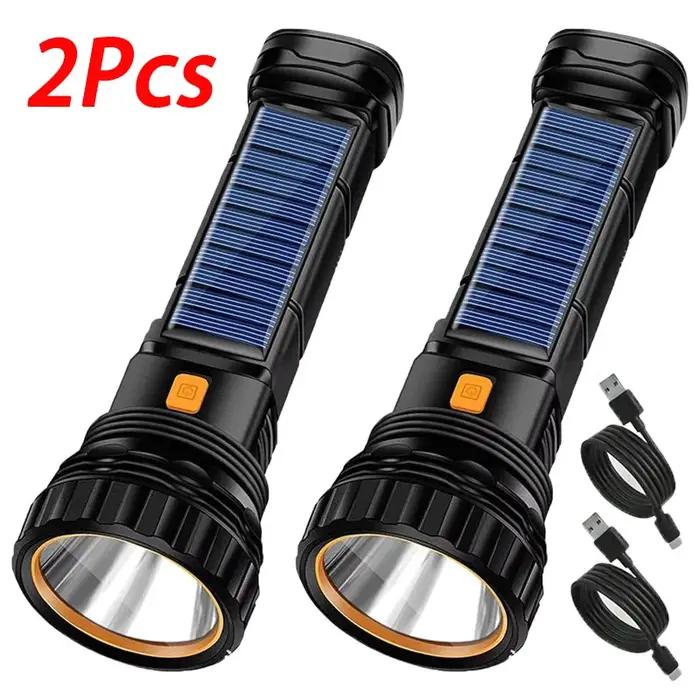 Lampe de poche LED solaire multifonction