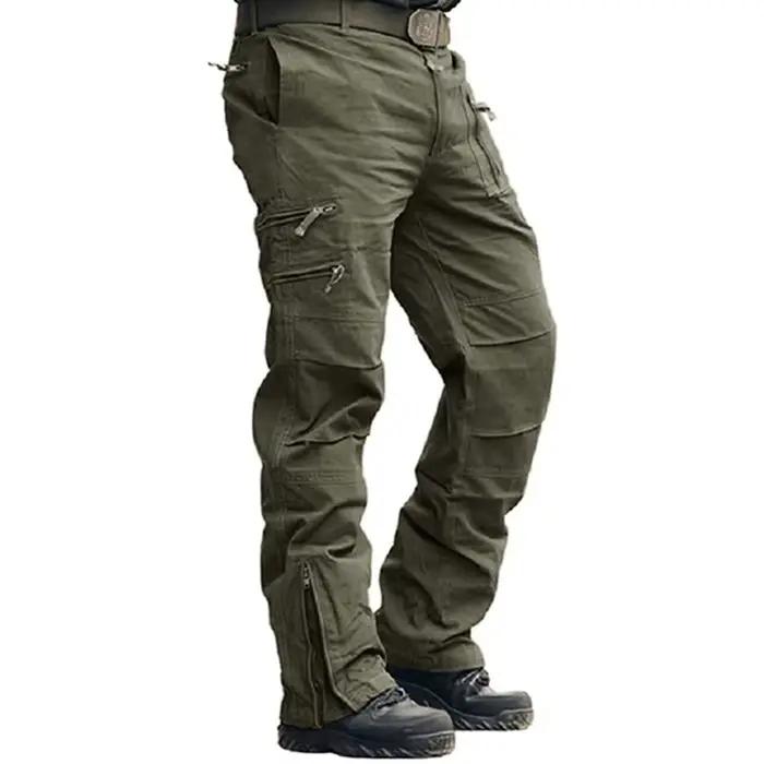 Pantalon cargo tactique homme chasse noir - Pantalon de travail coton confortable pour airsoft et tir