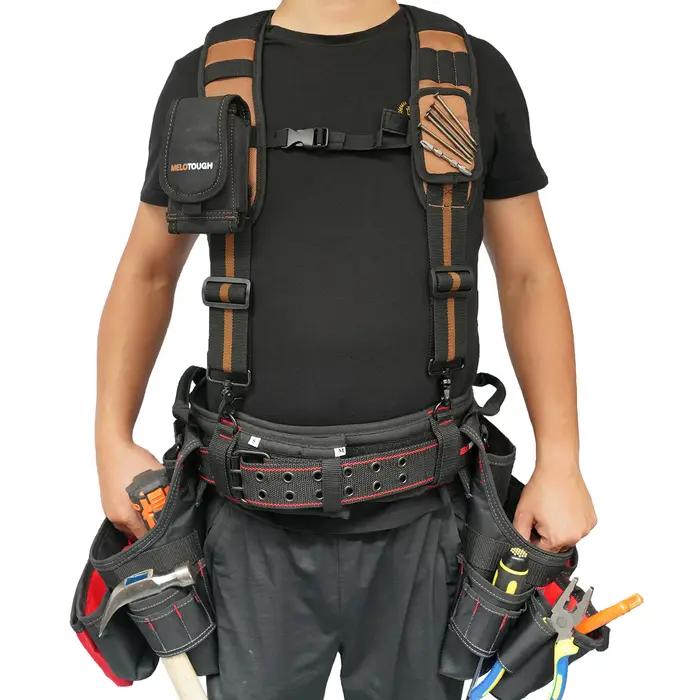 MELOTOUGH Bretelles magnétiques pour ceinture à outils avec grand support pour téléphone mobile