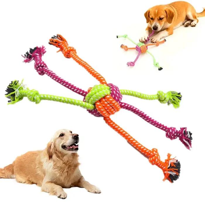 Jouet à nœud interactif Durable et résistant aux morsures pour chiens