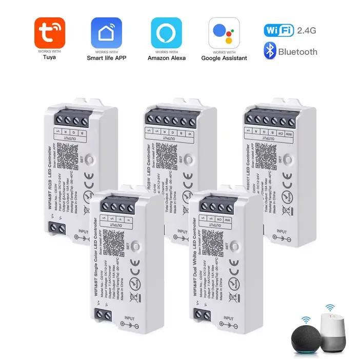Contrôleur Led RGB pour maison intelligente, pour contrôleur de bande LED Tuya, commutateur Wifi pou