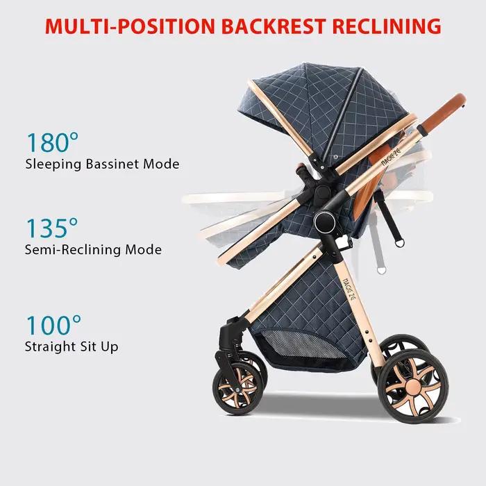 Poussette bébé 3 en 1 avec siège auto pliable landau bébé Convertible poussette infantile système de