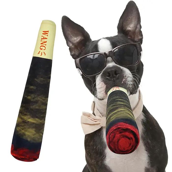 Jouets interactifs en peluche pour chiens en forme de cigare couineurs jouets de dentition pour animaux de compagnie occasions spéciales anniversaires chiens