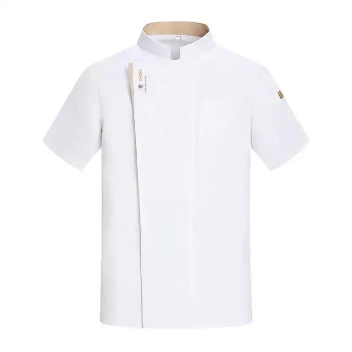 Veste de chef homme polyestère imprimable pour travail en cuisine restauration service alimentaire occassions professionnelles