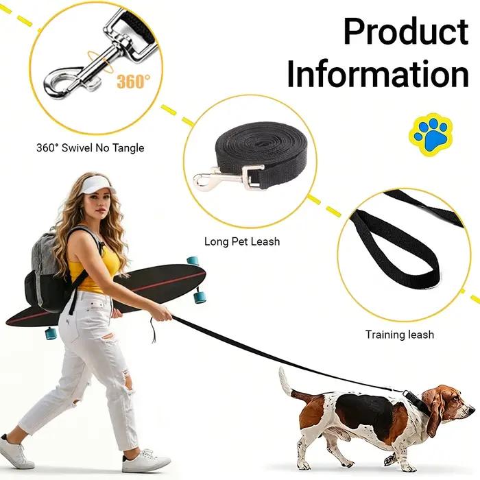 Longue laisse pour chien en nylon