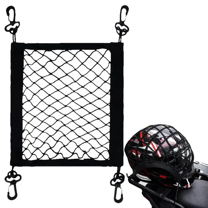 Filet de chargement pour moto filet de rangement à haute élasticité avec 4 crochets pour bagages de moto occasions spéciales voyage quotidien aventure en plein air