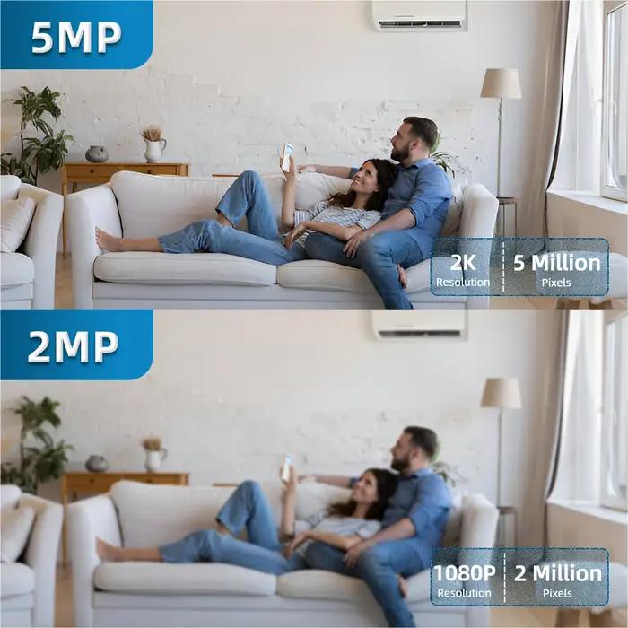 Baby monitor O-Kam Pro 5MP WiFi suivi humain vision nocturne couleur appel tactile 355° PTZ surveillance bébé