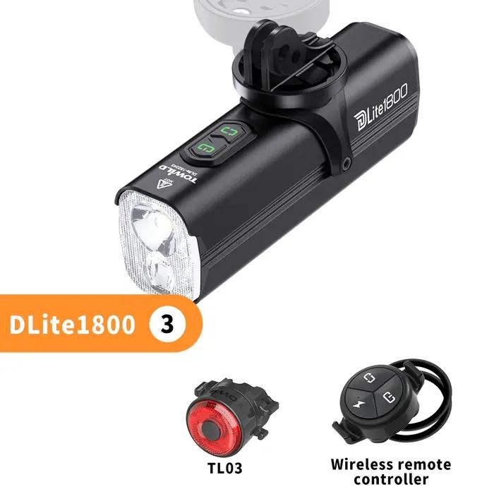 TOWILD DLite 1800LM lumières de vélo mise au point/interrupteur de faisceau d'inondation lumière