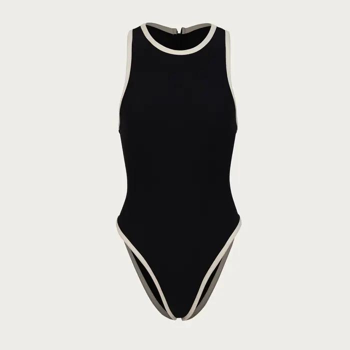 Maillot de bain une pièce sexy pour femme, monokini, col licou, tenue de plage, patchwork, 2024