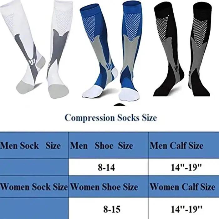 Bas de compression médical chasse varices fatigue jambes lourdes noir sport outdoor