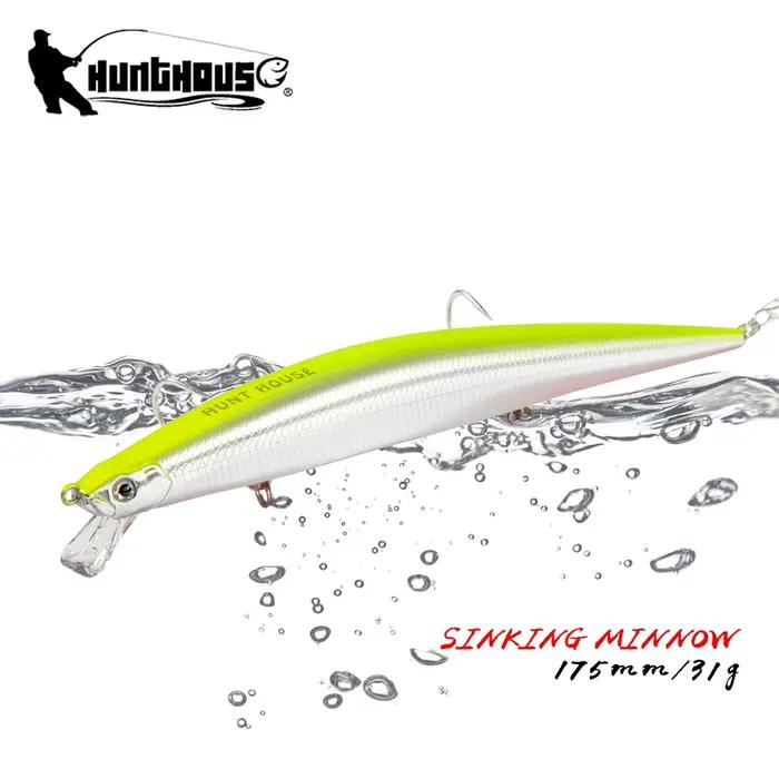 Hunthouse Tide vairon Flyer leurre de pêche 175mm 31g longue coulée coulant appât dur Pesca Jerkbait