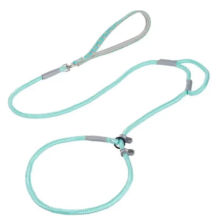 Laisse d'entraînement pour chiens sans traction, chaîne antidérapante, corde en Nylon solide à Doubl