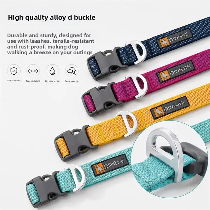 Nouveau collier pour chien, anneau de cou pour animaux de compagnie, pour chiens de taille moyenne et grande, anti-explosion, réglable, en nylon confortable