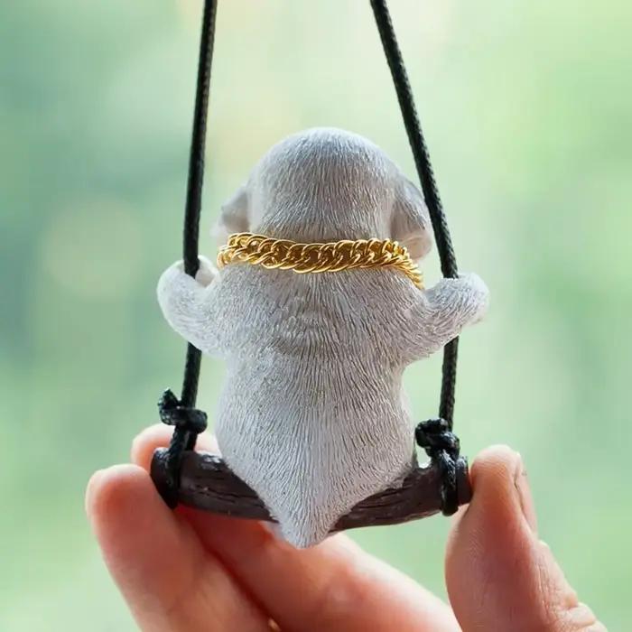 Tendance Swing Dog Auto intérieur accessoires décoration lunettes de soleil voiture pendentif bouledogue résine