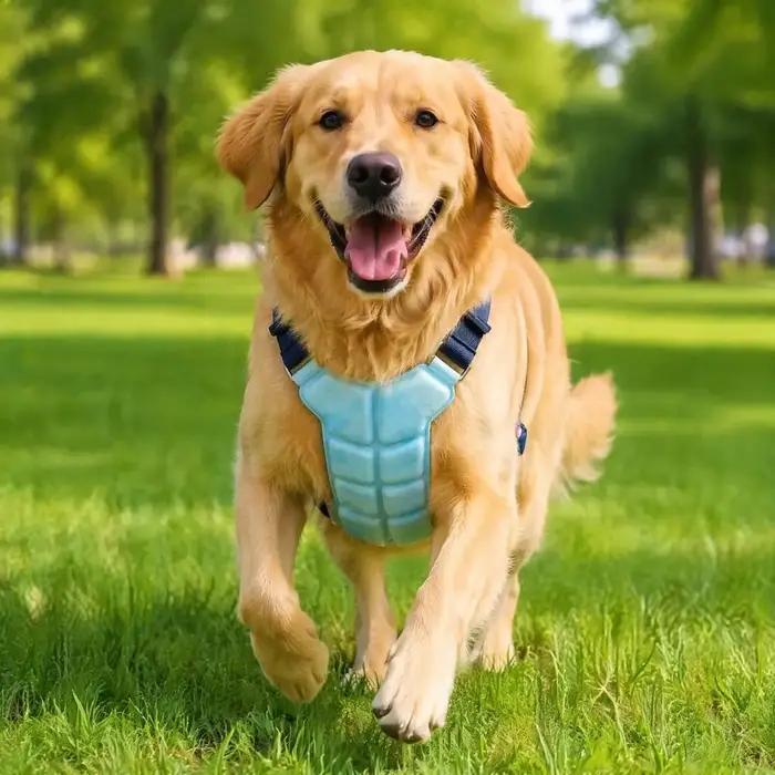 Gilet rafraîchissant pour chien, veste respirante avec pochettes de gel, veste rafraîchissante pour animaux de compagnie pour l'été, pour chiens de grande, moyenne et petite taille