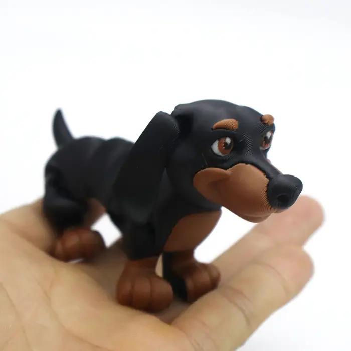 Chien imprimé 3D, décoration de maison, modèle Animal, petit jouet d'ornement, chiot, jouet en peluche réaliste, chien de compagnie, fait à la main