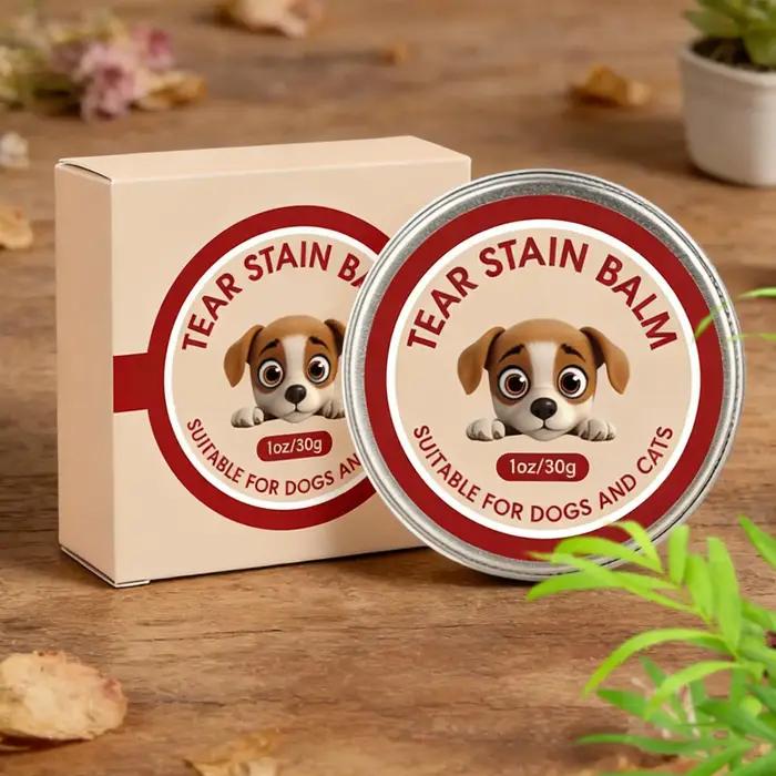Baume nettoyant pour les taches de larmes de chien 40g avec brosse