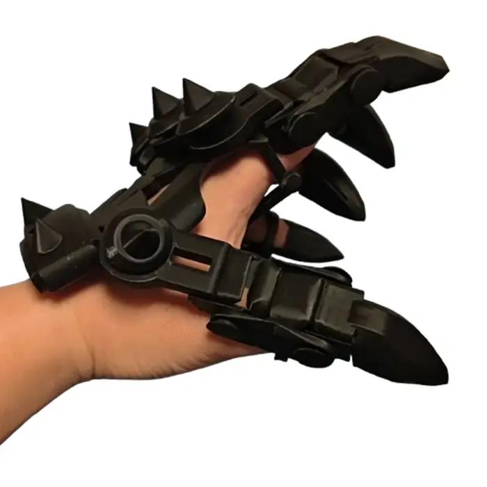 Gants tactiques imprimés 3D pour airsoft et cosplay - Armure cinq doigts équipement extérieur CS Halloween