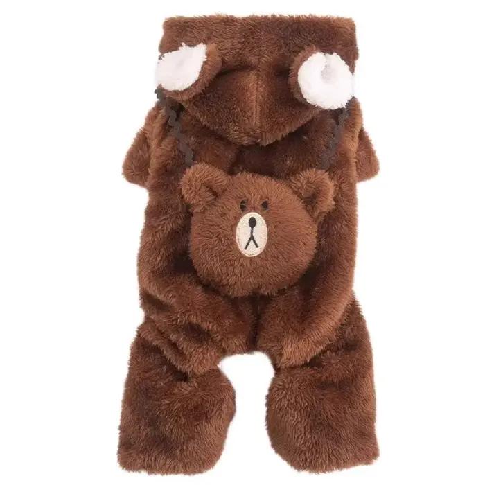 Vêtements pour chiens hiver automne chaud quatre pattes doublé polaire épaissi tenues pour chats doré dégradé Ragdoll