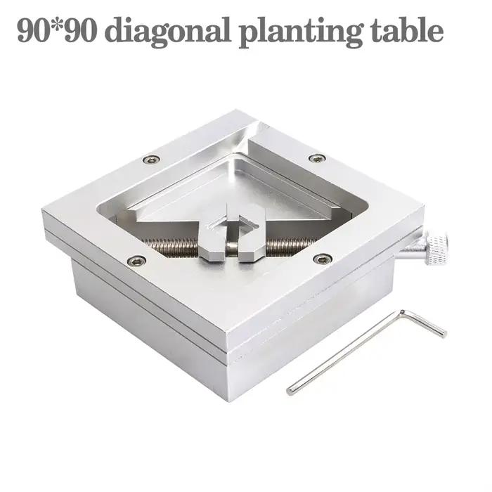 Table de plantation de boules argentées de 90mm, support de modèle en maille d'acier BGA, fixation F