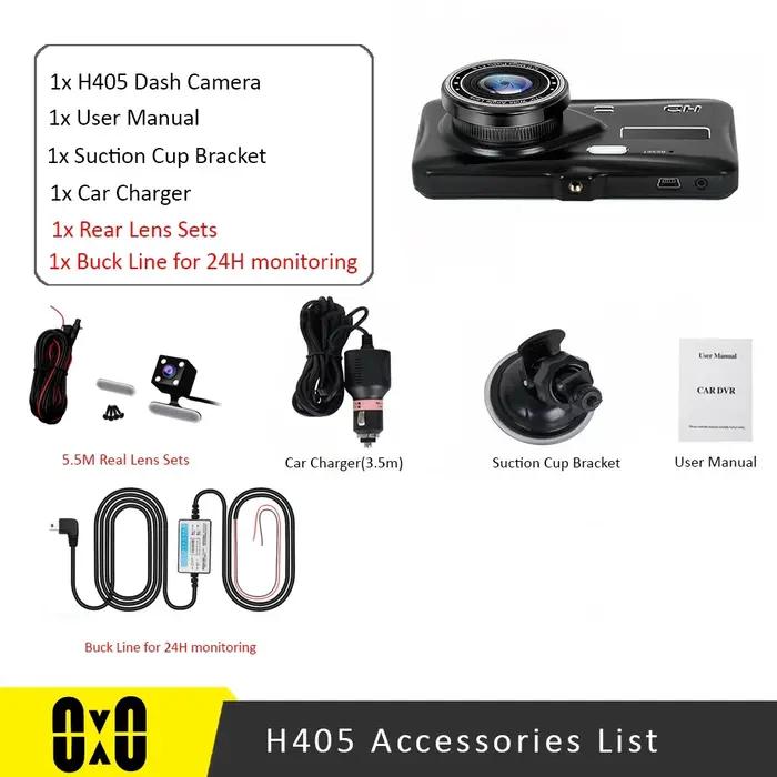 Dash Cam Caméra de tableau de bord avant et arrière