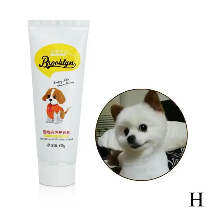 Crème colorante pour poils d'animaux de compagnie semi-permanente application facile pour chiens et chats avec couleurs vibrantes pour événements spéciaux