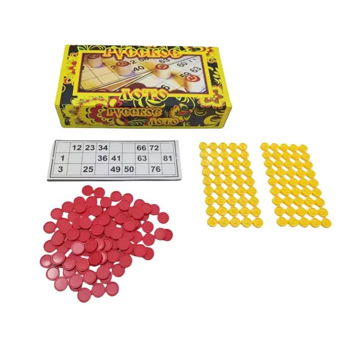 《Russian Lotto》Jeu de table intéressant, jeu de cartes interactif en russe, adapté aux fêtes, à la famille et aux amis, un excellent cadeau de vacances ! (La couleur sur l'image peut varier légèrement