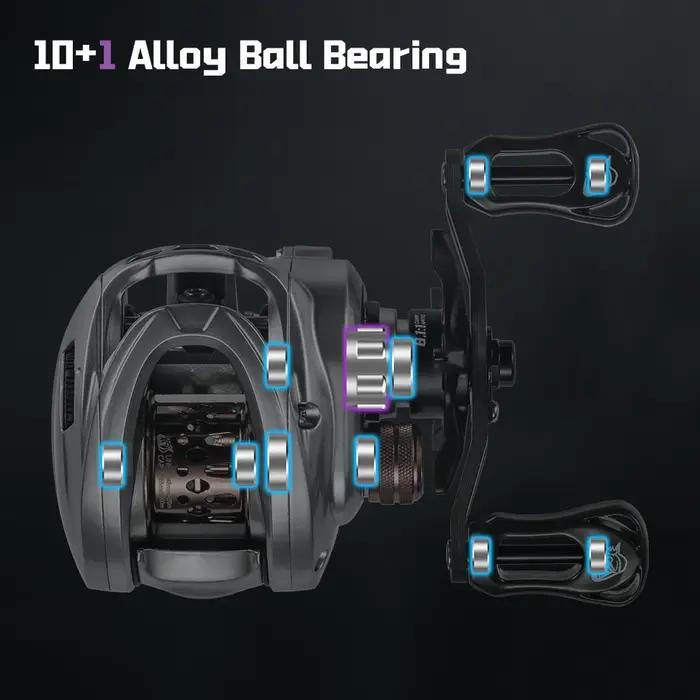 SOLOKING – moulinet de pêche Baitcasting Acura ultraléger 136g, Ratio d'engrenage 7.1/8.1, 11 + 1BB,