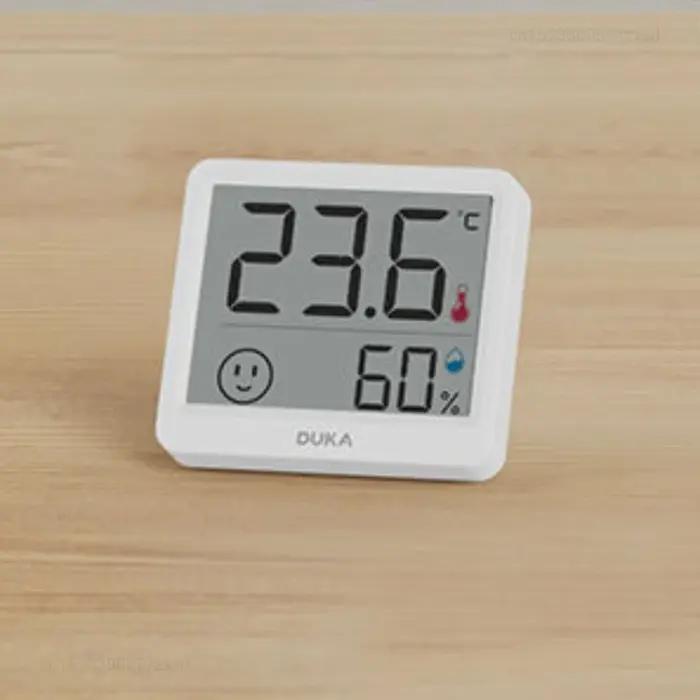 Thermomètre et hygromètre électronique DUKA TH1, haute précision, thermomètre vertical pour chambre