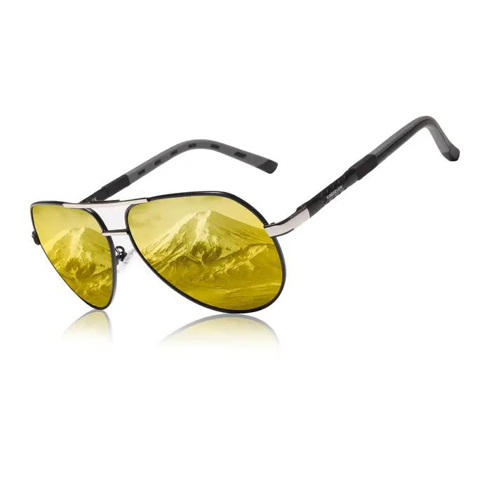 KINGSEVEN Original classique pilote hommes lunettes de soleil polarisées UV400 luxe rétro conduite
