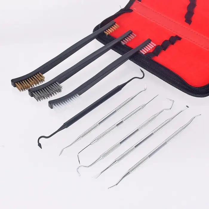 Tactique offre spéciale 9 pièces/ensemble kit de nettoyage d'armes pistolet universel Kit
