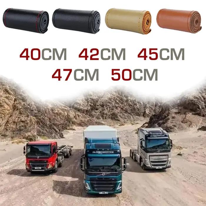 Housse tressée universelle pour volant de voiture, Extra Large, 40 42 45 47 50CM, cuir artificiel, s