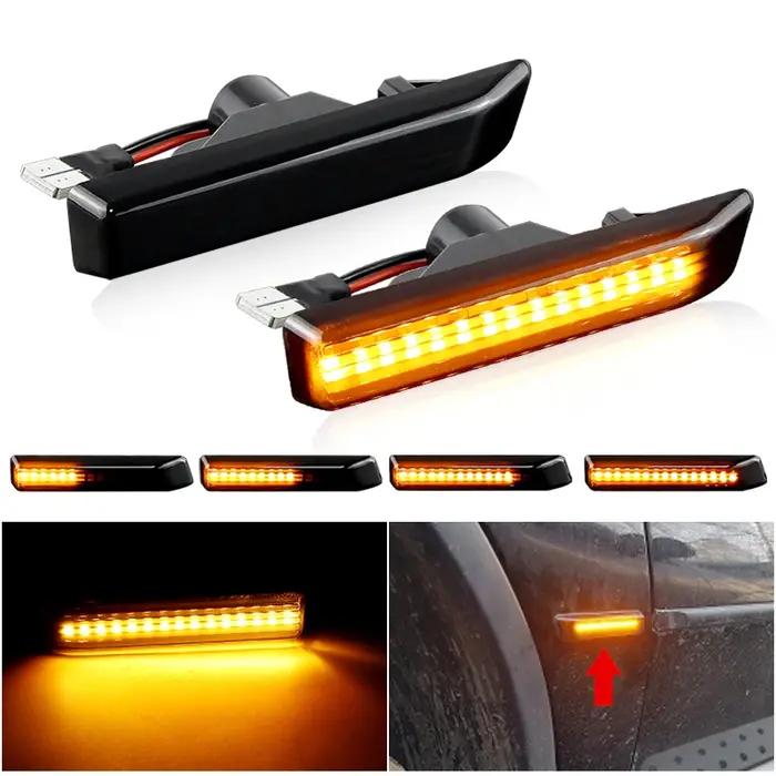 2 pièces Canbus LED clignotant dynamique pour BMW X5 E53 série 3 E36 marqueur latéral clignotant eau