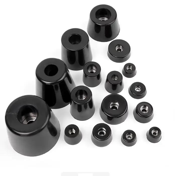 Coussinet de pied en caoutchouc noir 11mm-50mm, absorbant les chocs, antidérapant, Protection des pi