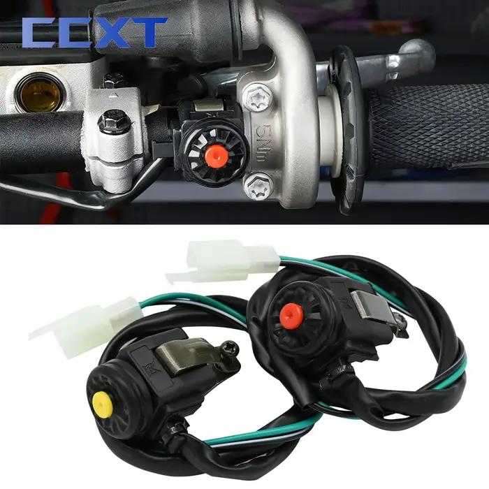 Bouton de klaxon de Motocross, interrupteur de démarrage du moteur, convertisseur électrique couramm