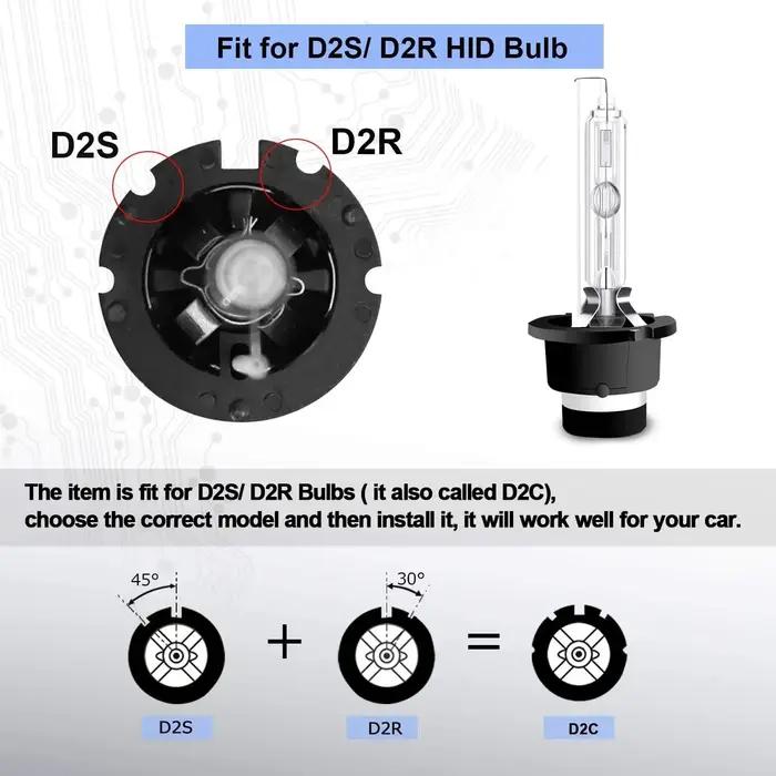 2 ampoules au xénon D2S D2R D4S D4R HID, Kit d'ampoules de phares de voiture, lampe automatique 4300