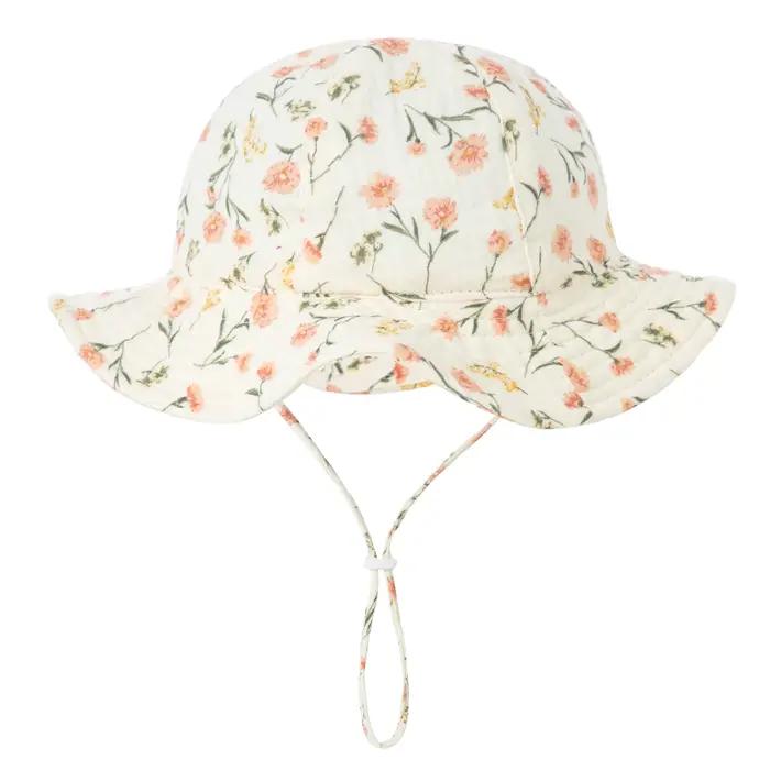 Chapeau seau en coton pour bébé