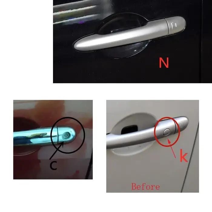 Couvercle de poignée de porte en plastique noir brillant, accessoires pour Renault Clio 3 MK3 iii 20