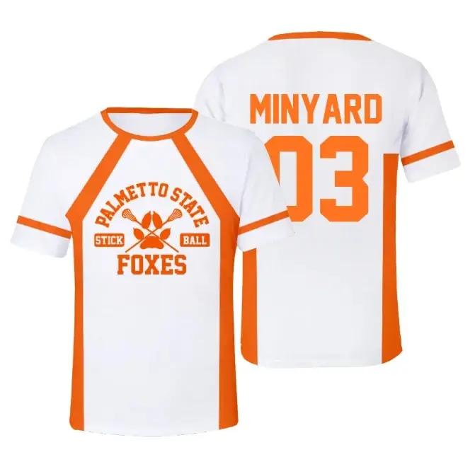 Nouveau The Foxhole Court Palmetto State Foxes crosse Jersey Cosplay WILDS MINYARD 3D T-shirt hommes/femmes vêtements