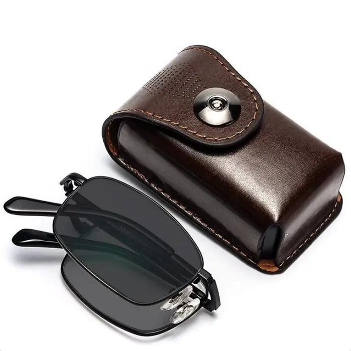 Lunettes de lecture photochromiques progressives de luxe pour hommes et femmes, anti-lumière bleue,