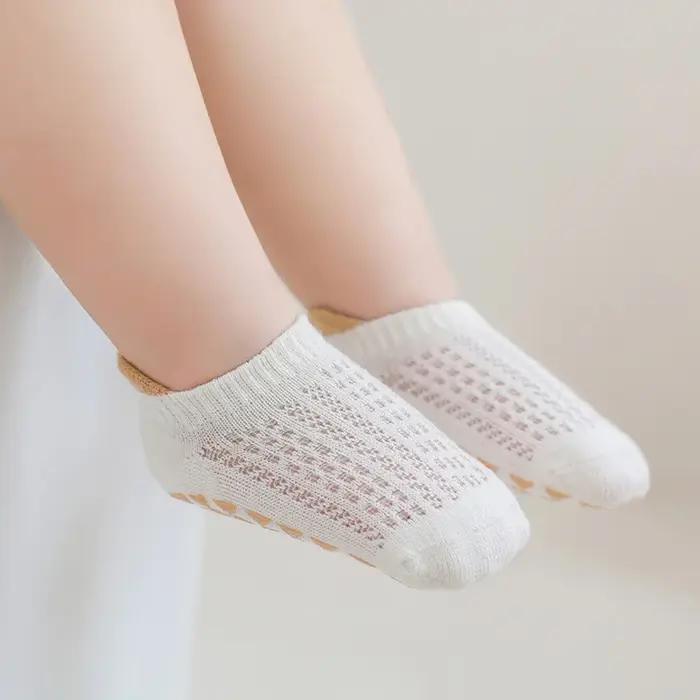 3 paires de chaussettes en coton à maille fine pour bébés, confortables, respirantes, pour enfants,