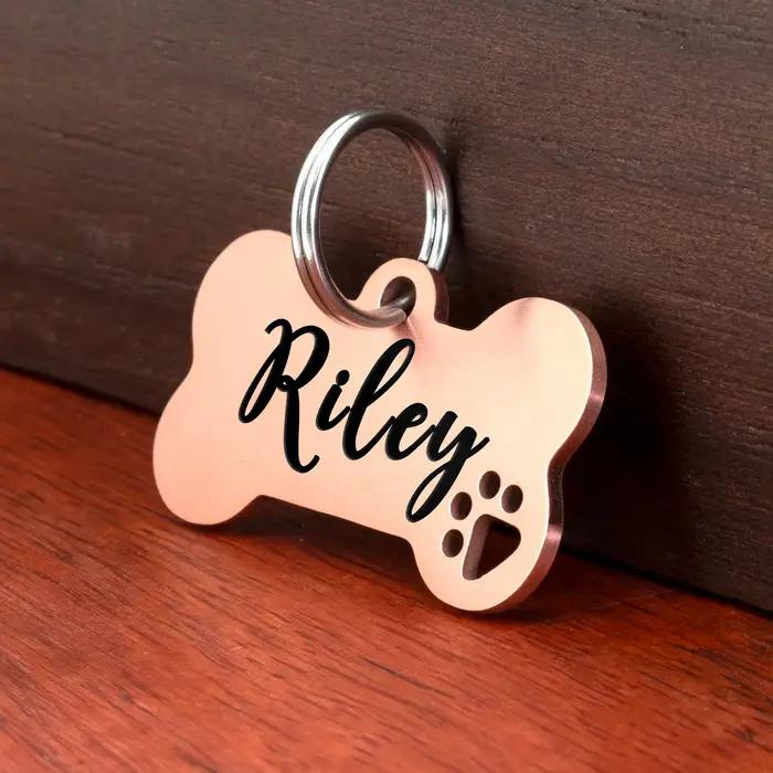 Étiquette d'identification de chien