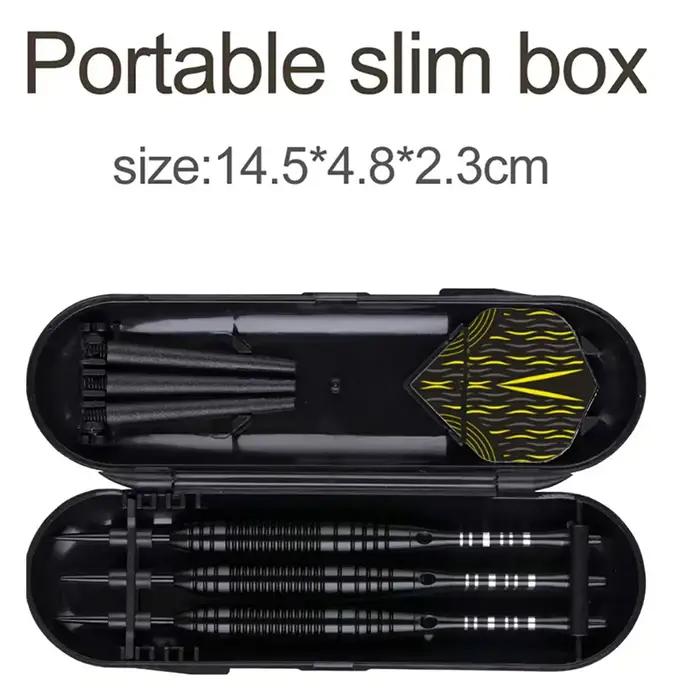 Jeu de fléchettes pointues en métal avec boîte de rangement portable