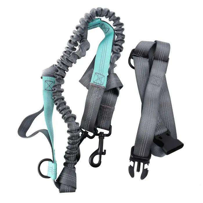 2X laisse de chien de taille de mains avec double élastique