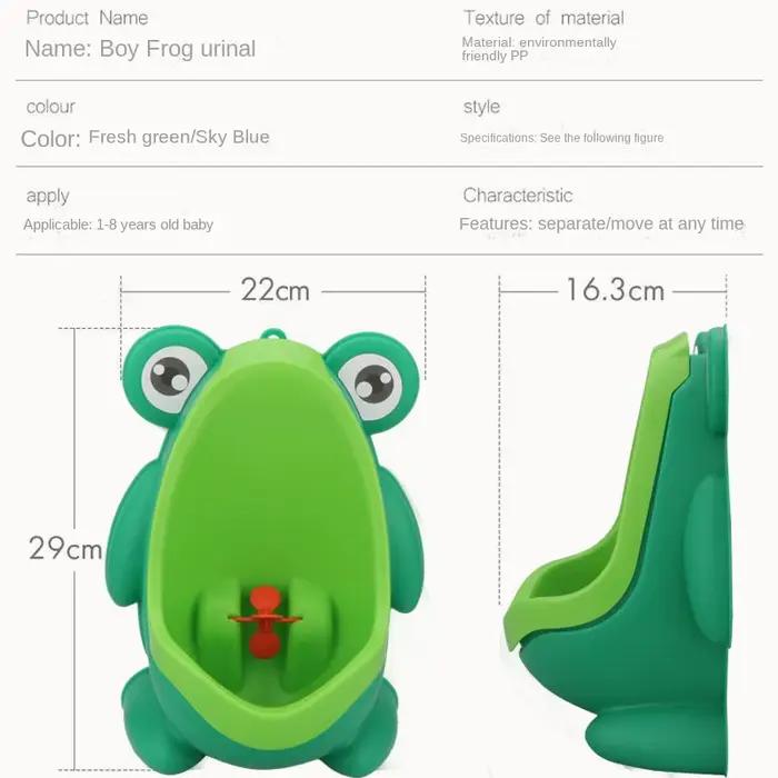 Bébé garçons debout pot dessin animé grenouille forme mural urinoirs toilette support d'entraînement