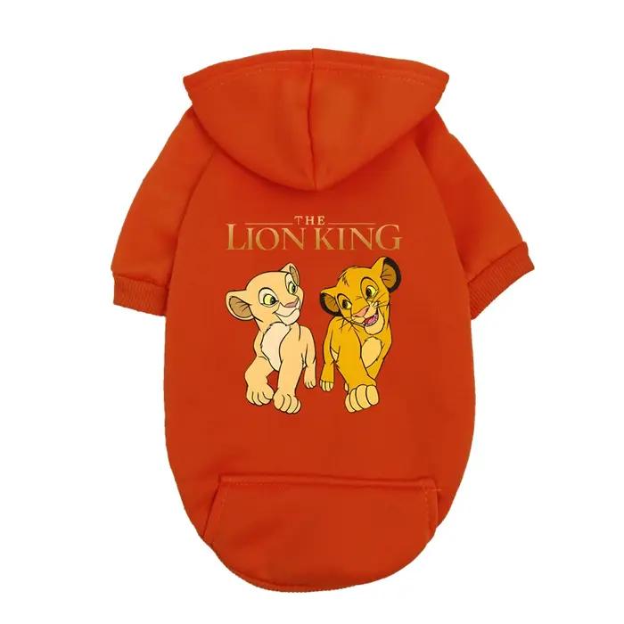 Sweat à capuche pour chien Roi Lion - Pull mignon pour chiot Simba Nala pour chiens de petite taille - Tenue de vêtements pour animaux de compagnie en polaire bleue