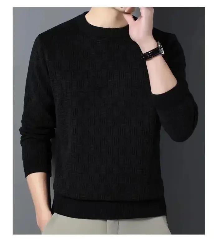 Pull en laine mérinos Pure pour homme et femme, col rond, manches longues, tricot en cachemire, vêtements Grace, printemps-automne, 100%