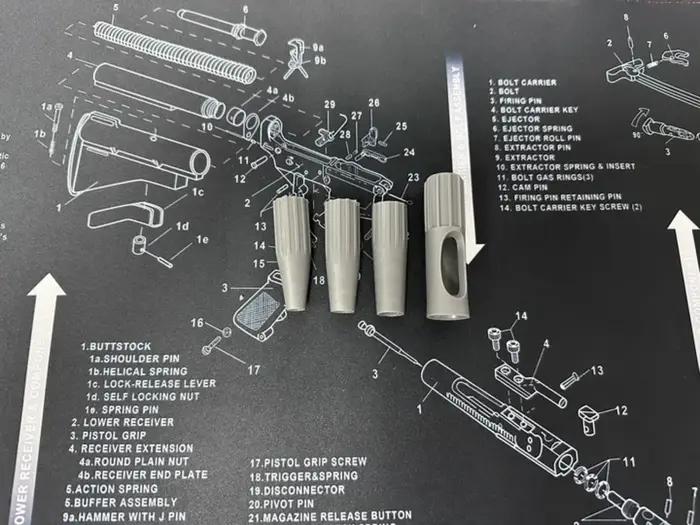 Guide d'alésage de pistolet tactique universel 8 pièces.17Cal.22Cal.30Cal
