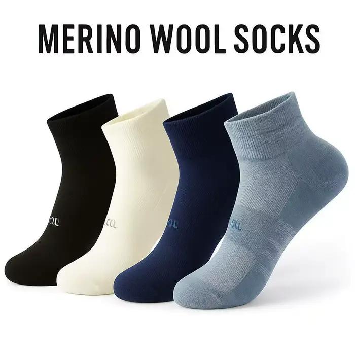 Chaussettes basses unisexes en laine mérinos respirantes - 70%